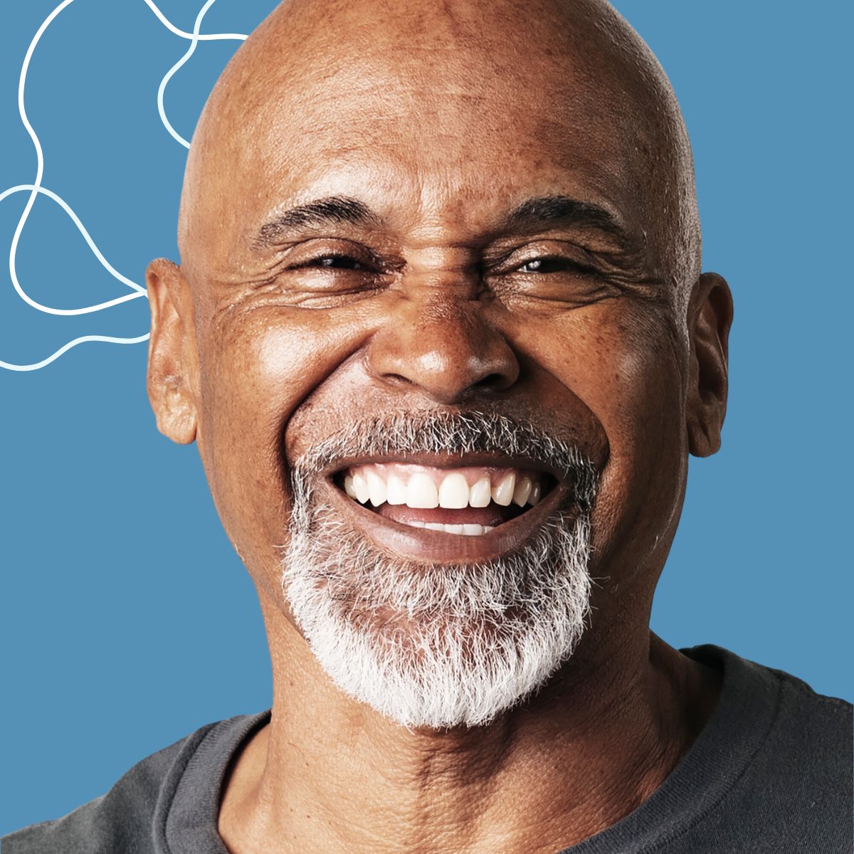 Older man smiling after ridge augmentation